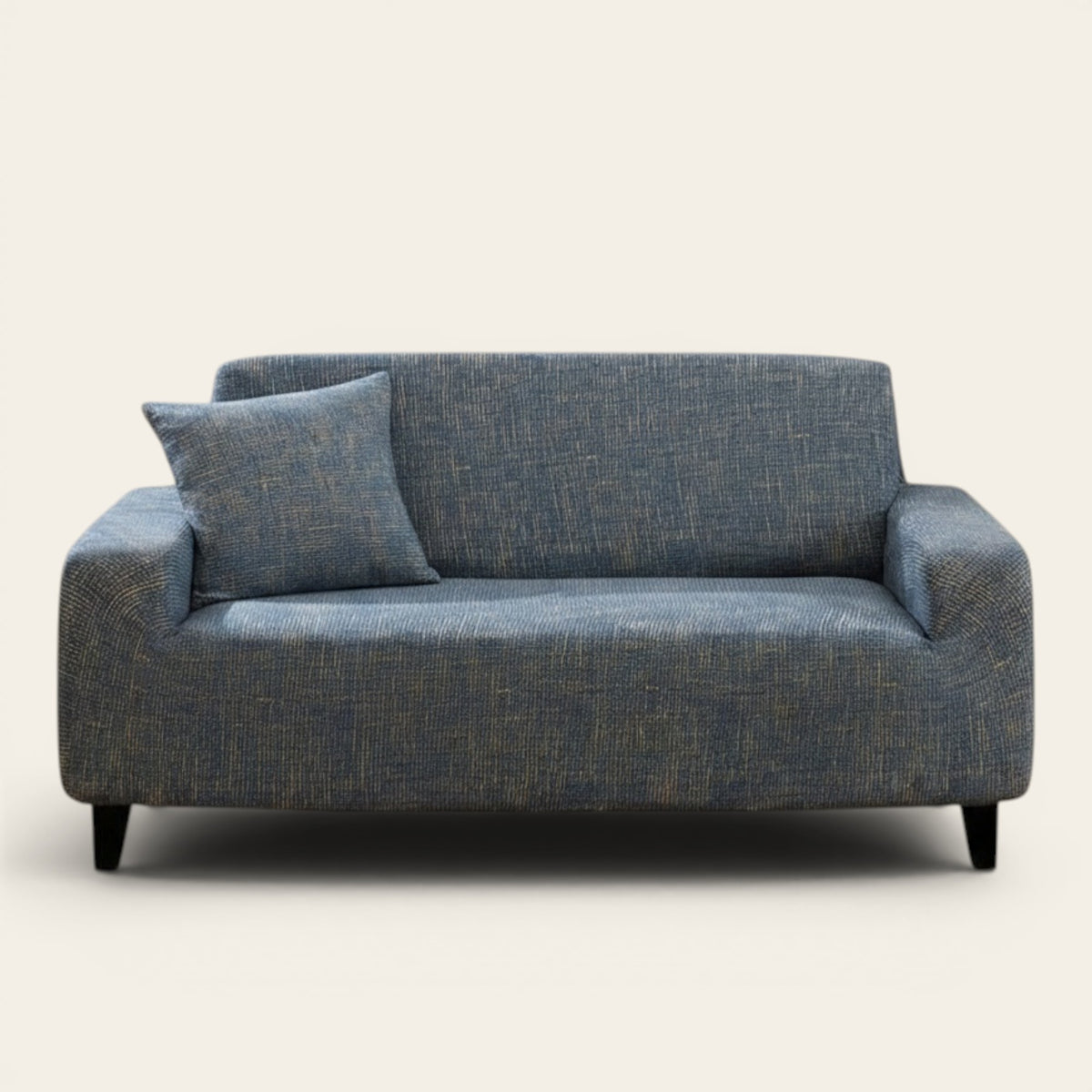 Sofa Cover – Cross Pattern Distressed – Stormy Blue