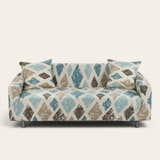 Sofa Cover – Harlequin Diamond – Sky Mist
