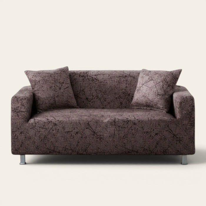 Sofa Cover – Marble Print – Espresso