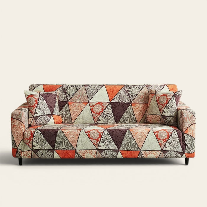 Sofa Cover – Patchwork Floral – Caramel