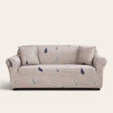 Sofa Cover – Raindrop Print – Bouclé Sand