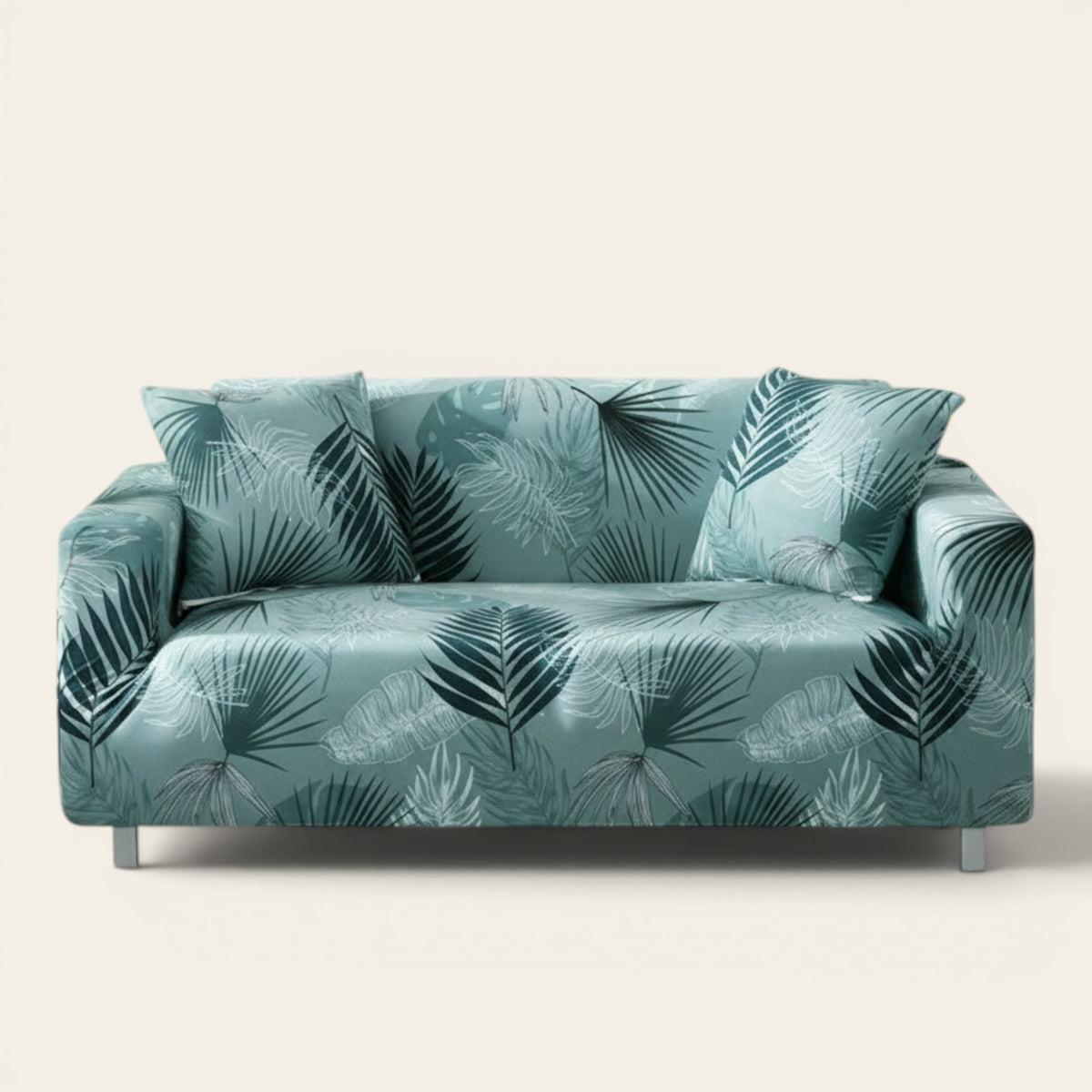 Sofa Cover – Tropical Palm – Sage Mist