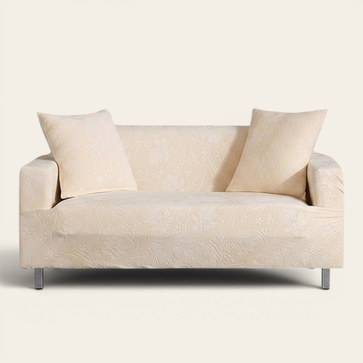Sofa Cover – Velvet – Ivory Cream