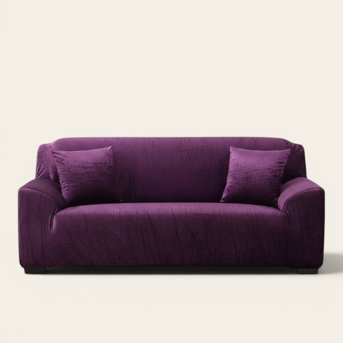 Sofa Cover – Velvet – Plum