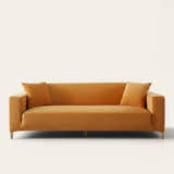 Sofa Cover – Velvet Plush – Terracotta Bright