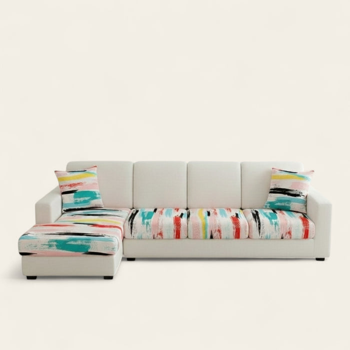Sofa Cushion Cover – Abstract Brushstroke – Multicolor