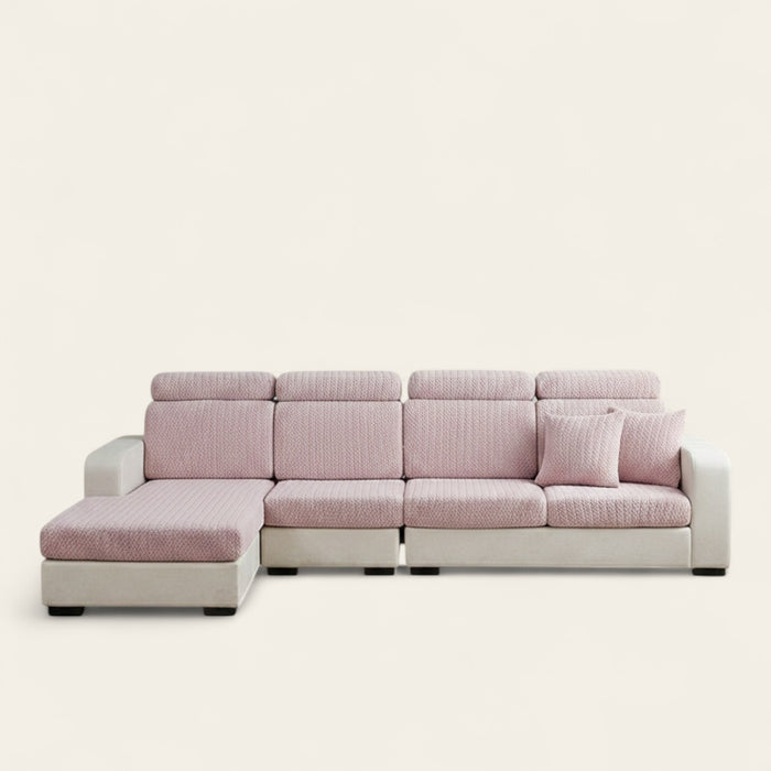 Sofa Cushion Cover – Corduroy Knit – Soft Blush