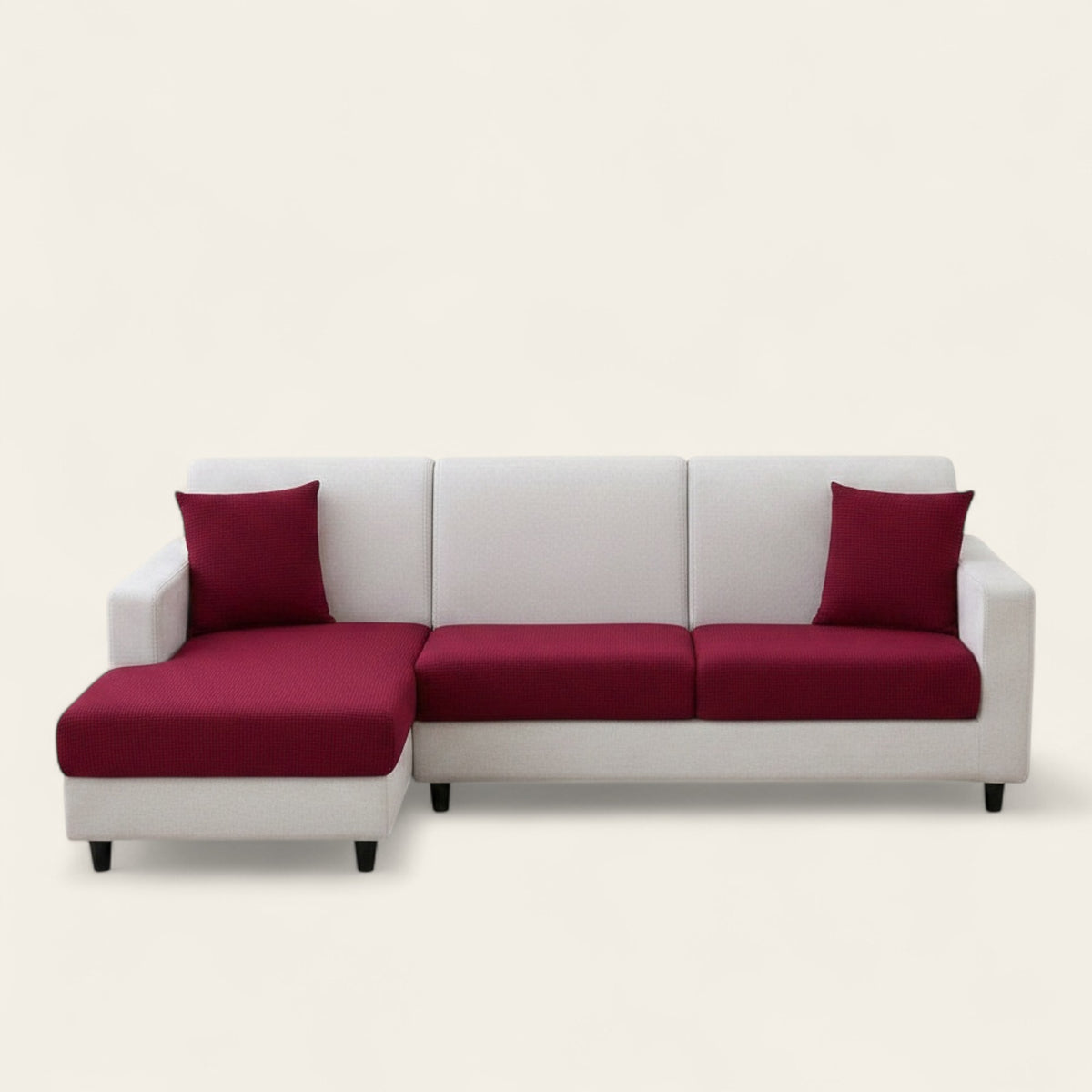 Sofa Cushion Cover – Jacquard – Bordeaux