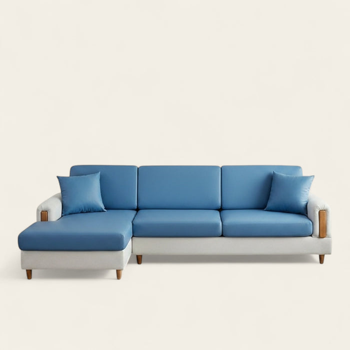 Sofa Cushion Cover – Leather Look – Sky Mist