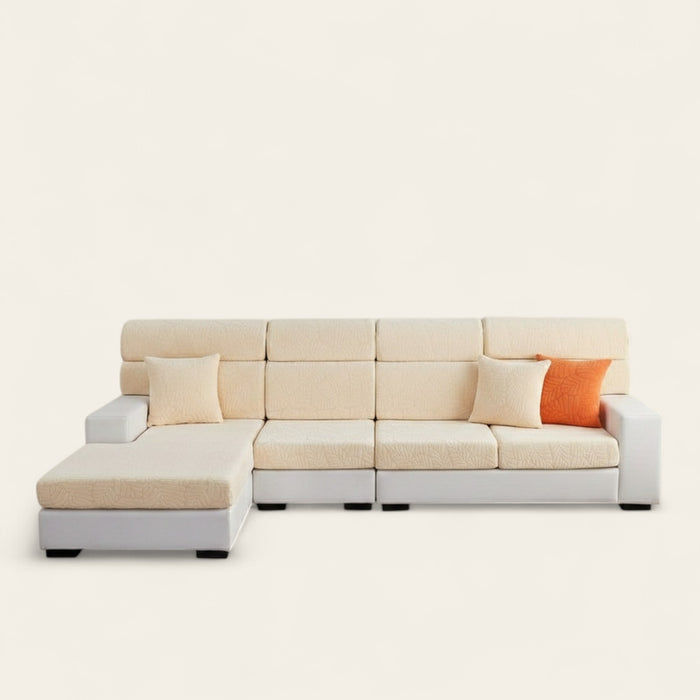 Sofa Cushion Cover – Plain Stretch – Bouclé Sand