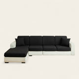 Sofa Cushion Cover – Plain Stretch Sectional – Ink Black