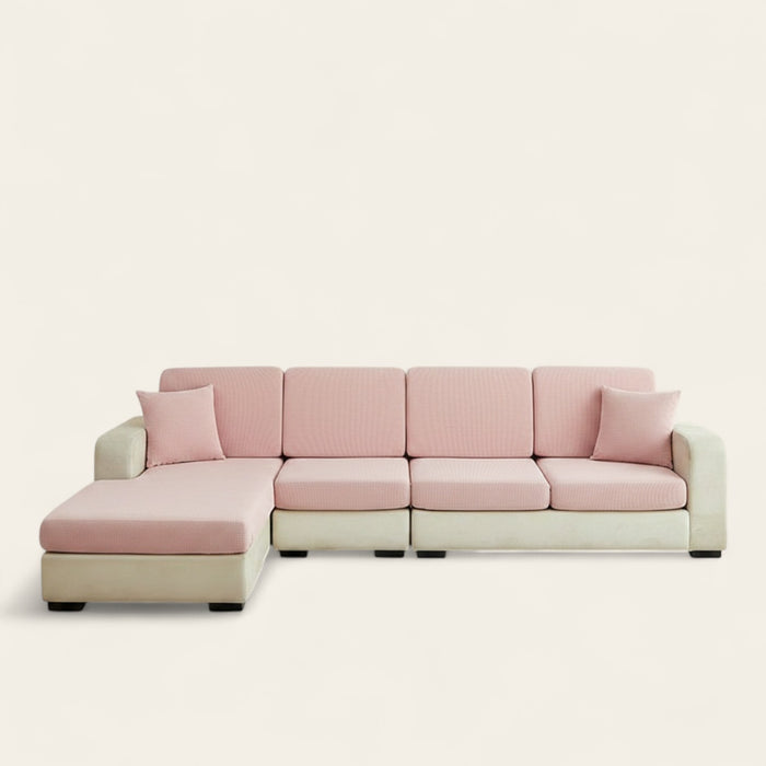 Sofa Cushion Cover – Plain Stretch Sectional – Soft Blush
