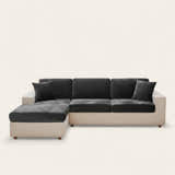 Sofa Cushion Cover – Velvet Plush Sectional – Charcoal