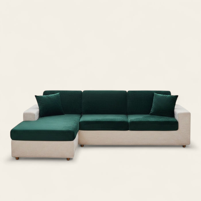 Sofa Cushion Cover – Velvet Plush Sectional – Forest