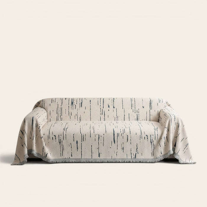 Sofa Throw – Brush Print – Bouclé Sand