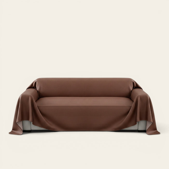Sofa Throw – Leather Look – Espresso