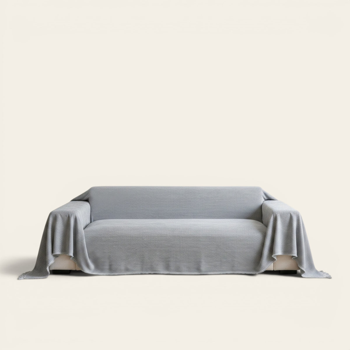 Sofa Throw – Plain Stretch – Pearl Grey