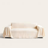 Sofa Throw – Soft Knit – Bouclé Sand