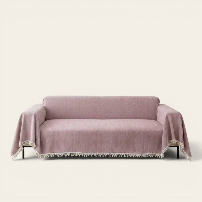 Sofa Throw – Soft Knit – Soft Blush