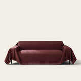Sofa Throw – Velvet – Bordeaux