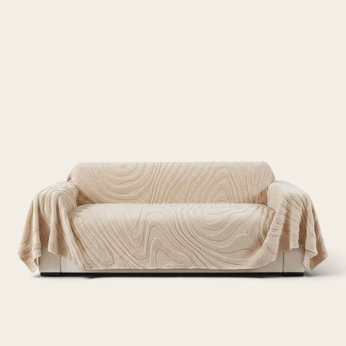 Sofa Throw – Velvet – Bouclé Sand