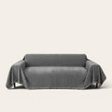 Sofa Throw – Velvet – Charcoal