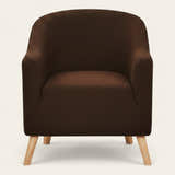 Tub Armchair Cover – Herringbone Knit – Espresso