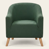 Tub Armchair Cover – Herringbone Knit – Forest