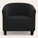 Tub Armchair Cover – Herringbone Knit – Ink Black