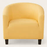 Tub Armchair Cover – Leather Look – Honey