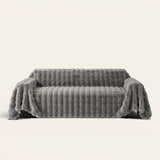 Sofa Throw – Luxe Ripple – Smoky Quartz
