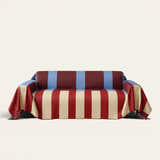 Sofa Throw – Modern Striped – Brick Blue