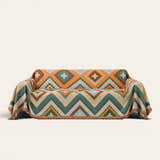 Sofa Throw – Tribal Charm – Rust Green