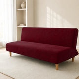 Sofa Bed Cover – Leaf Jacquard – Wine Red