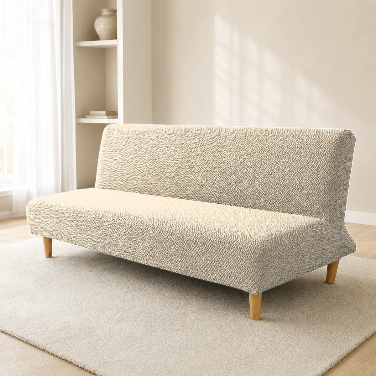 Sofa Bed Cover – Polar Fleece – Cream
