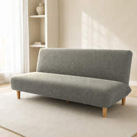 Sofa Bed Cover – Textured Jacquard – Sage Grey