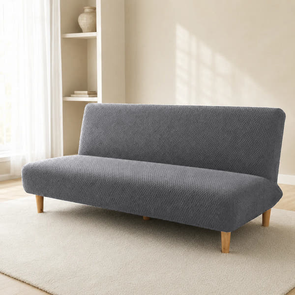 Sofa Bed Cover – Textured Stretch – Slate Grey