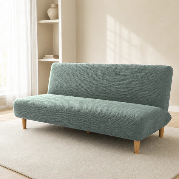 Sofa Bed Cover – Textured Stretch – Sage Green