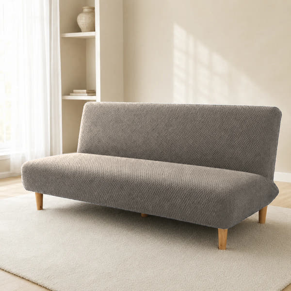 Sofa Bed Cover – Textured Stretch – Greige