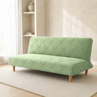 Sofa Bed Cover – Geometric Jacquard – Pistachio Green