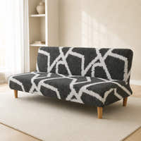 Sofa Bed Cover – Geometric – Charcoal