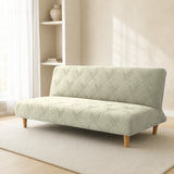 Sofa Bed Cover – Geometric Jacquard – Sage Green