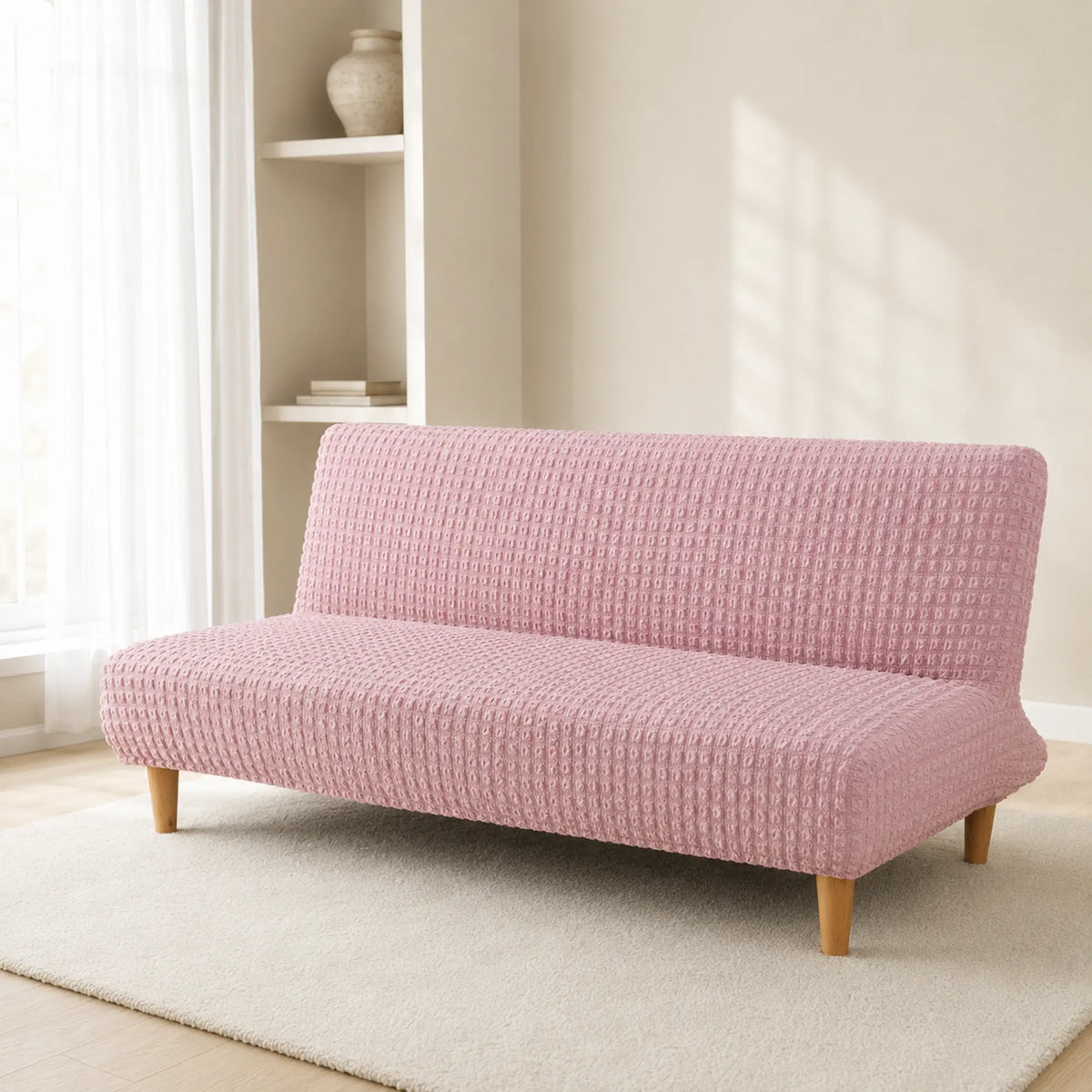 Sofa Bed Cover – Waffle – Sand Beige