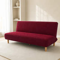 Sofa Bed Cover – Textured Stretch – Ruby Red