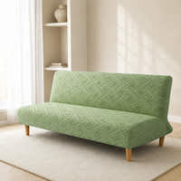 Sofa Bed Cover – Diamond Jacquard – Sage Green
