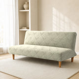 Sofa Bed Cover – Geometric Jacquard – Sage Green