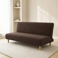 Sofa Bed Cover – Textured Stretch – Mocha Brown