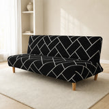 Sofa Bed Cover – Geometric – Black