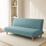 Sofa Bed Cover – Diamond Jacquard – Duck Egg Blue