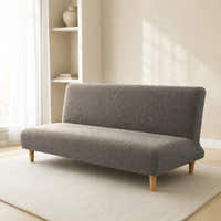 Sofa Bed Cover – Textured Stretch – Greige